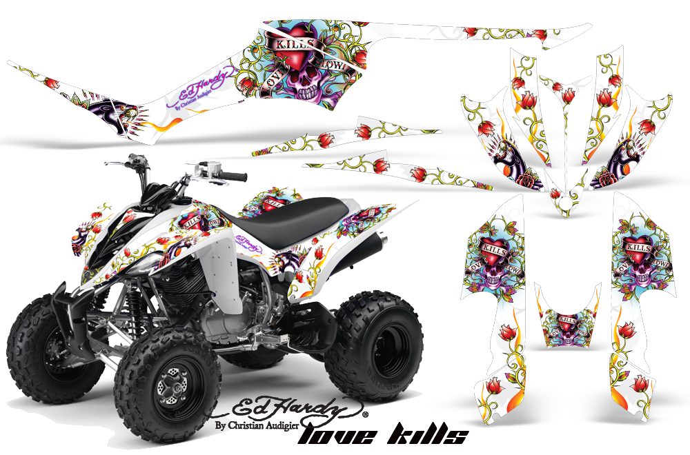 Yamaha Raptor 350 Graphics EH LoveKills White